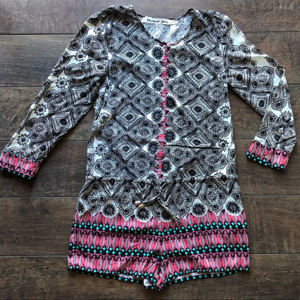 Michael Stars Border Print Romper